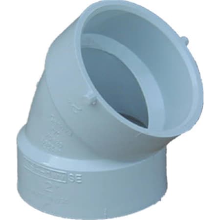 Genova 1.25 in. DWV 45 Degree Schedule 40 Sanitary Elbow 109330